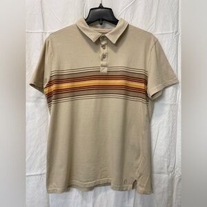 Vintage Style Hang Ten Striped Polo Shirt Size Small‎